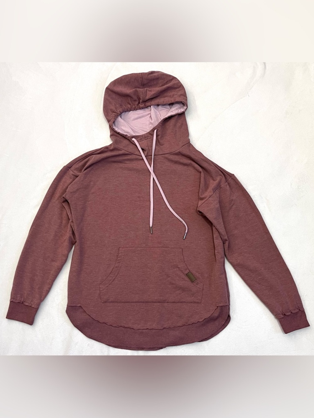 Maurices Mauve Women’s Drawstring Pullover Hoodie Sweatshirt w Kangaroo Pocket